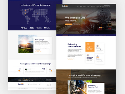 Energy Indigo - Website Design animation app art colors design flat icon illustration modern ui ux web website