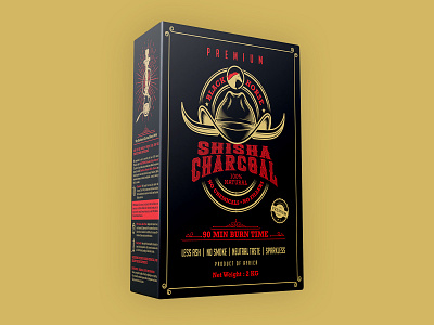 Shisha Charcoal Packaging Design branding design illustration logo modern