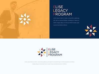 Elise Legacy Program colors design illustration logo modern typography