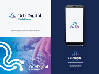 Octo Digital Agency app branding colors design icon identity illustration illustrator logo logo design logodesign logos logotype marketing minimal modern typography ui ux vector