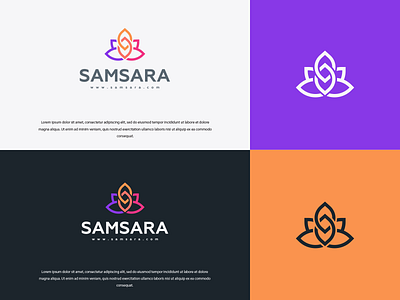 Samsara colors design illustration logo logodesign modern typography vector