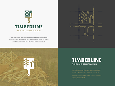 Timberline Painting & Construction branding colors design identity illustration logo logo design logodesign logotype mark marketing minimal modern typography vector