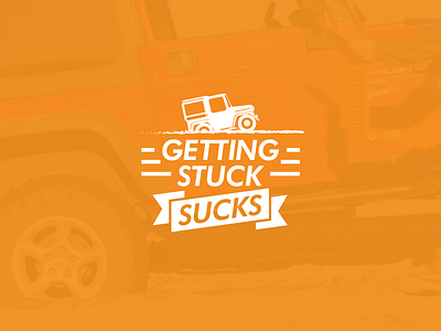 Getting Stuck Sucks design illustration logo modern typography vector