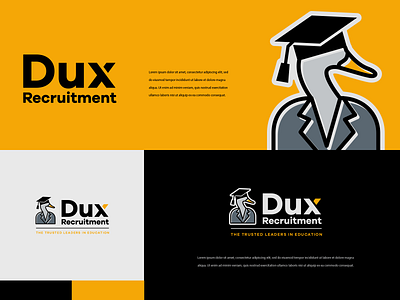 Dux Recruitment branding colors design illustration illustrator logo logo design logodesign logos logotype minimal modern typogaphy typography