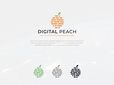 Digital Peach branding colors design icon illustration illustrator logo logo design logodesign logos logotype modern typography