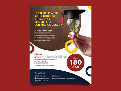 Tuition Flyer Design branding colors design identity illustration mark marketing minimal modern typography ui ux vector web