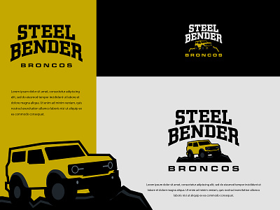 Steel Bender Broncos app branding colors design icon identity illustration logo logo design logodesign minimal modern typography vector web