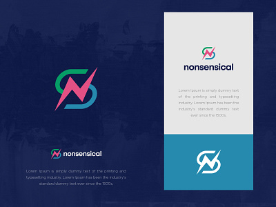 Nonsensical branding colors design logo modern vector