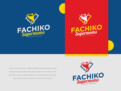 Fachiko Super Moms branding colors design illustration illustrator logo logo design logodesign logos minimal modern typogaphy typography vector