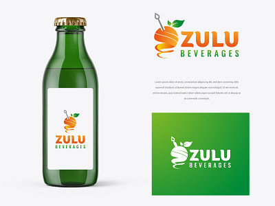 Zulu Beverages branding colors design illustration logo modern typography vector