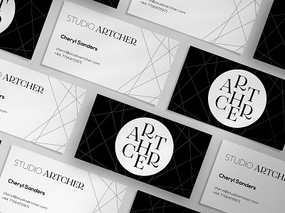 Studio Artcher Business Card Design branding colors design illustration marketing minimal modern typography vector