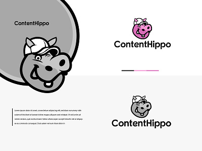 Content Hippo branding design icon illustration logo logo design logodesign logotype modern typography