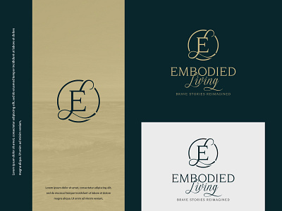 Embodied Living colors design illustration logo logodesign modern typography vector