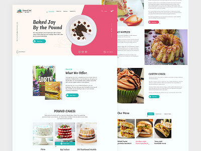 Baked Cafe Website Design colors design modern ui ux web