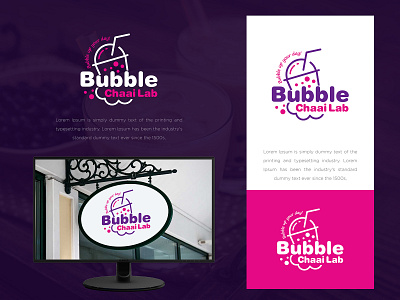 Bubble Chaai Lab branding colors design icon identity illustration logo logo design logodesign mark marketing minimal modern typography ui ux vector