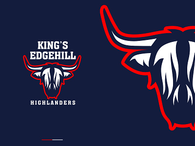 Kings Edgehill colors design illustration logo modern typography vector