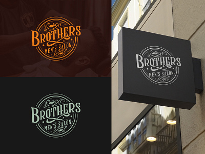 Brothers Men's Salon branding colors design icon identity illustration logo logodesign mark minimal modern typography ui ux vector