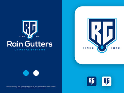 Rain Gutters branding colors design icon identity illustration logo logodesign mark minimal modern typography vector