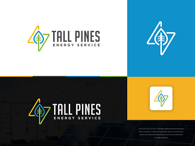 Tall Pines Energy Service colors design illustration logo modern vector