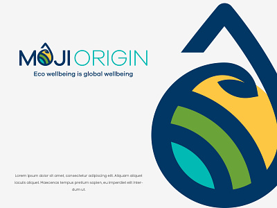 Moji Origin design illustration logo modern vector