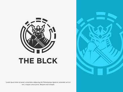 The BLCK design illustration logo modern vector