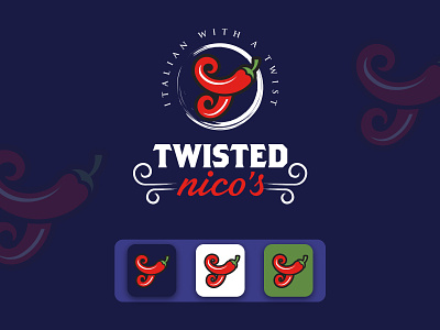 Twisted Nico's colors design illustration logo modern vector