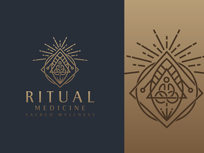 Ritual Medicine Sacred Wellness branding colors design illustration logo minimal modern vector