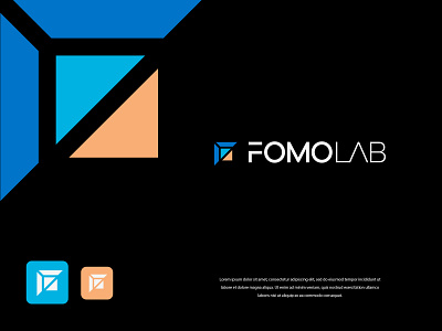 Famolab colors design illustration logo modern vector