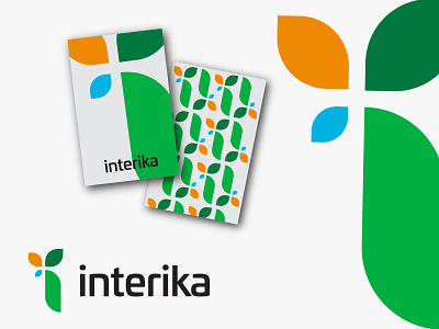 Interika branding colors design logo minimal modern vector