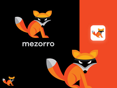 Mezorro colors design illustration logo modern vector