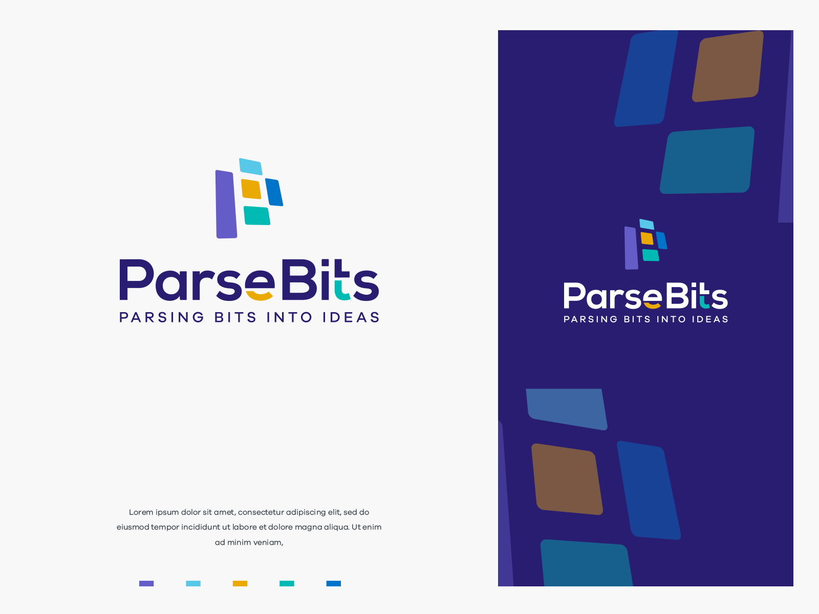 Parse Bits colors design illustration logo modern vector