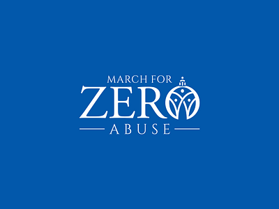 March For Zero Abuse - Logo Design app blue branding colors colorscheme design illustration indentity logo logodesign march mark typography vector yellow