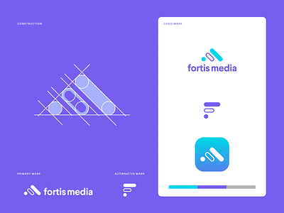 Fortis Media - Logo Design art brand branddesign branding goldenratio graphicsdesign icon identity illustrator logo logotype mark media vector