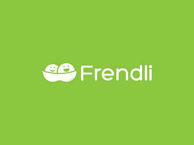 Frendli Logo beans branding colors design green icon identity illustration logo marketing minimal modern typography uidesign vector