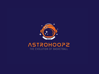 Astrohoopz artwrok astro atom basketball blue branding character colors design designs icon identity logo logotype mark minimal minimalist orange space typography