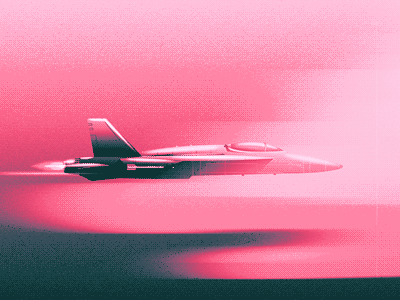 2.5D Fighter Jet 2.5d after effects animation dynamic lighting f18 fighter illustration jet neon pink skuemorphic smashworks