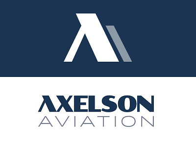 Axelson Aviation a aviation branding letter logo mark minimal modern monogram