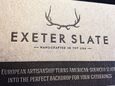 Exeter Slate 36creative antlers letterpress logo