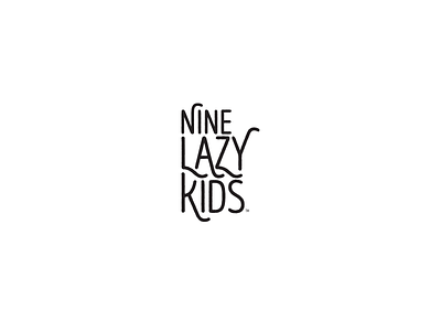 Nine Lazy Kids Logo 36 36creative brandathon logo typography