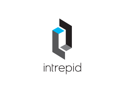 Intrepid logo concept angles dimension geometric simple