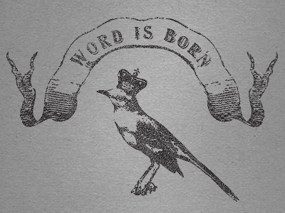 Word Is Born 36creative bird bookplate crown sketch stamp