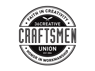 36craftsmen 36creative badge logo stamp