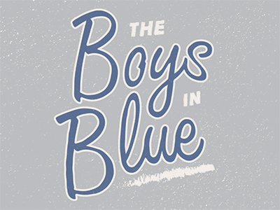 The Boys In Blue baseball blue boys george brett hand drawn in kansas city missouri retro royals script vintage