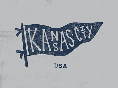 Kansas City Pennant banner baseball flag kansas kansas city missouri pennant usa