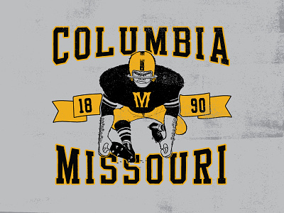 Missouri Tigers college columbia football helmet jersey kansas city missouri university of vintage
