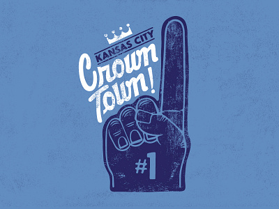 Crown Town baseball champions crown town foam finger kansas kansas city missouri royals