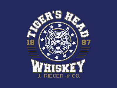 Tiger's Head Whiskey booze growl kansas city liquor missouri mo prohibition riegers seal stars tiger whiskey