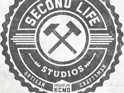 Second Life Studios badge barnwood furniture hammer kansas city missouri reclaimed seal second life studios