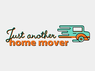 Just another home mover logo branding gradient home home mover logo mover moving moving company