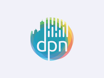 Dpn branding city colored digital logo